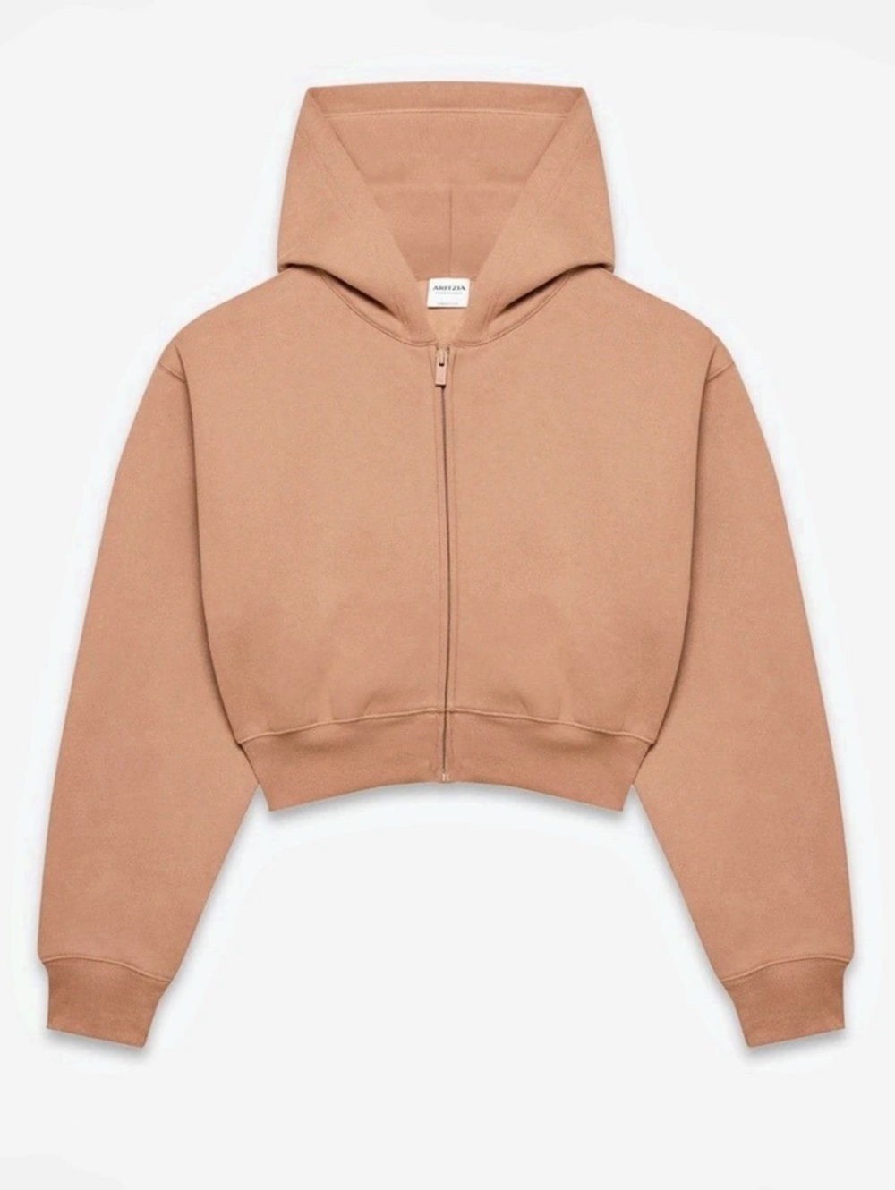Aritzia Cozy Sweatfleece Mega Zip Hoodie Brown